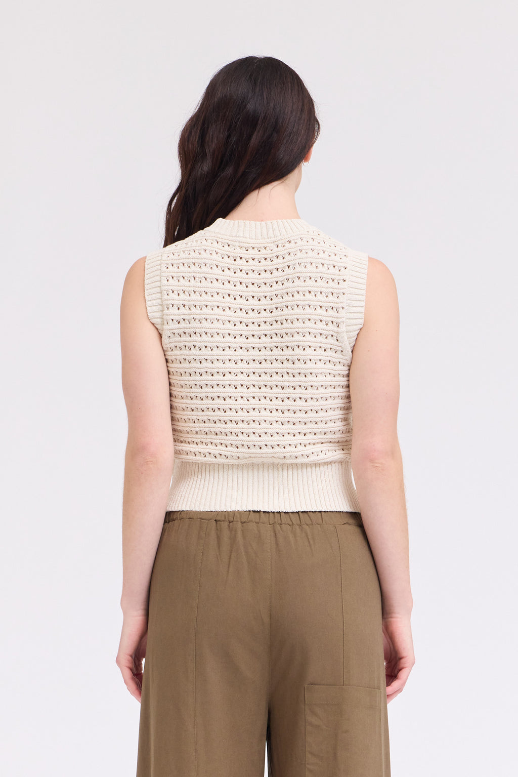 Texture Knitted Button Up Top