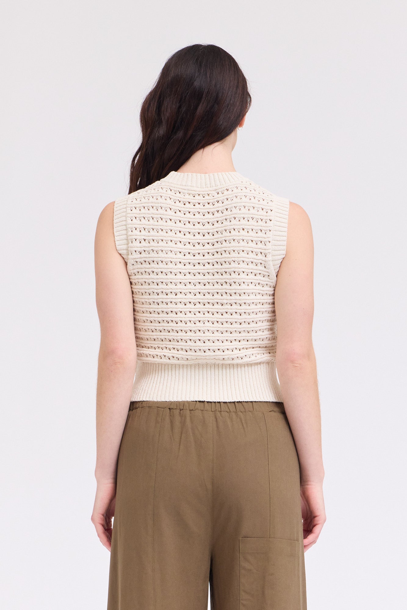 Texture Knitted Button Up Top