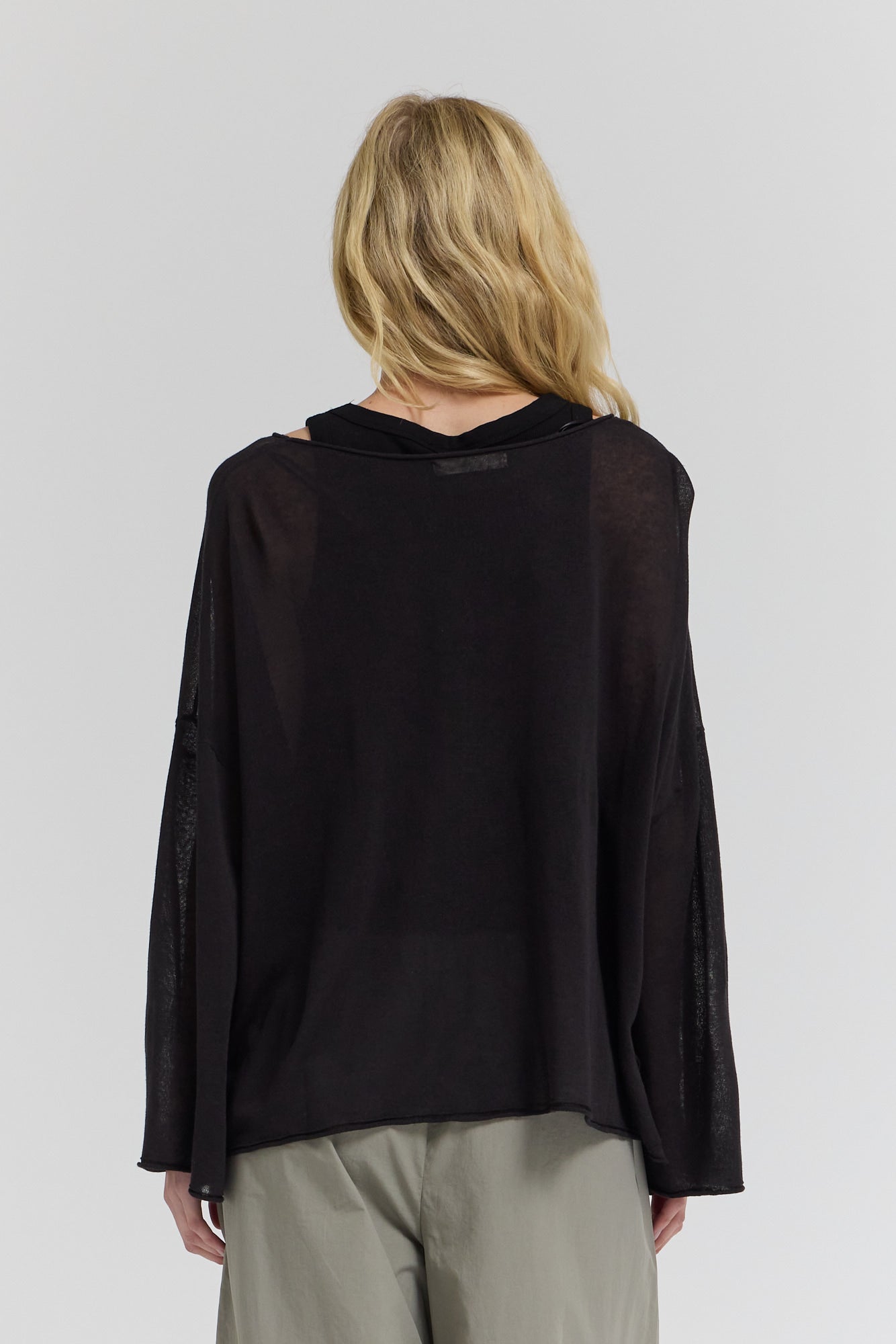 Linen Pullover Sweater in Midnight