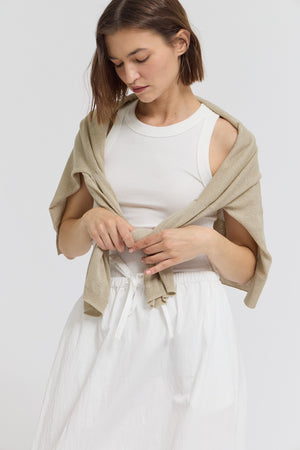 Daily Wear Easy Jersey Top in Off White