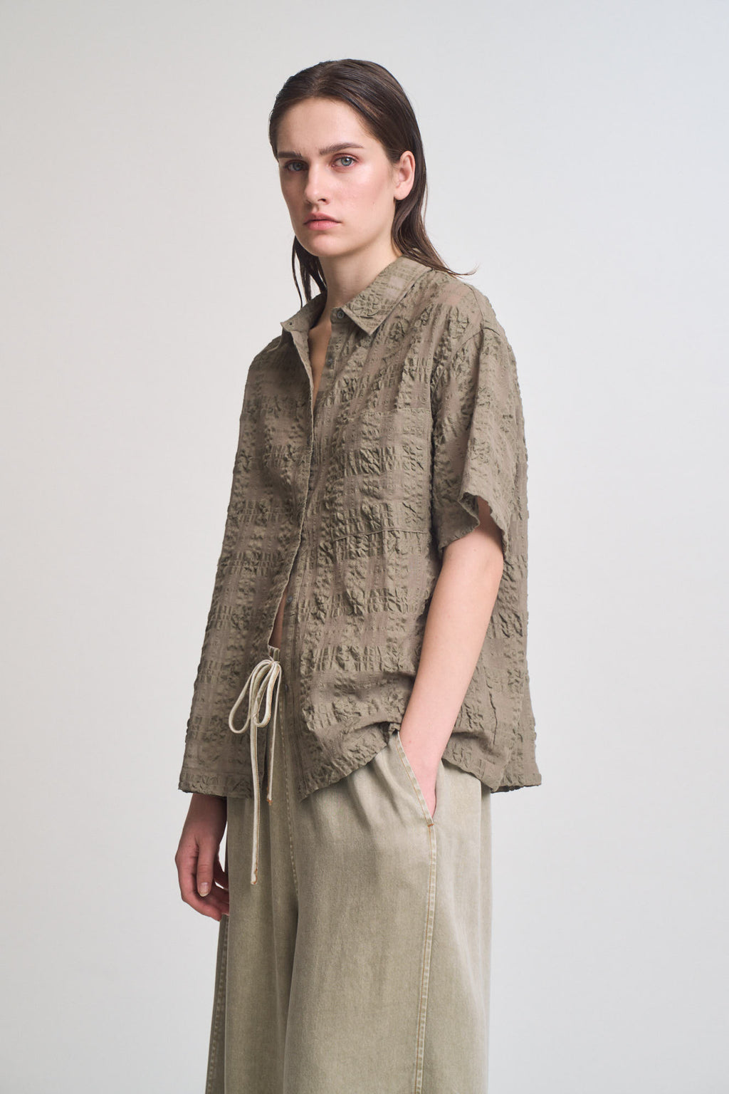 Seer Plaid Button Up Short Sleeve Shirt