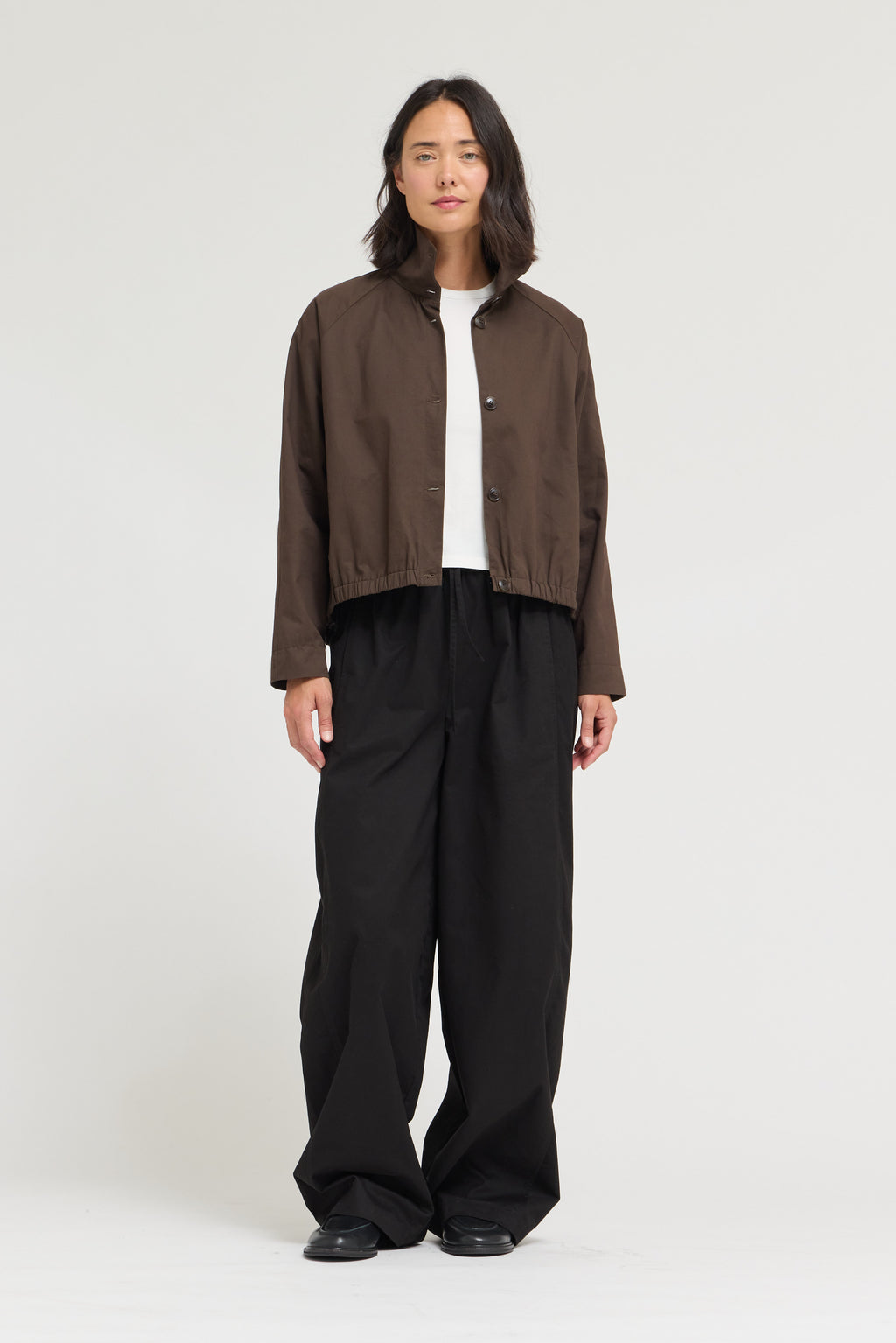 Barrel Leg Pants in Black