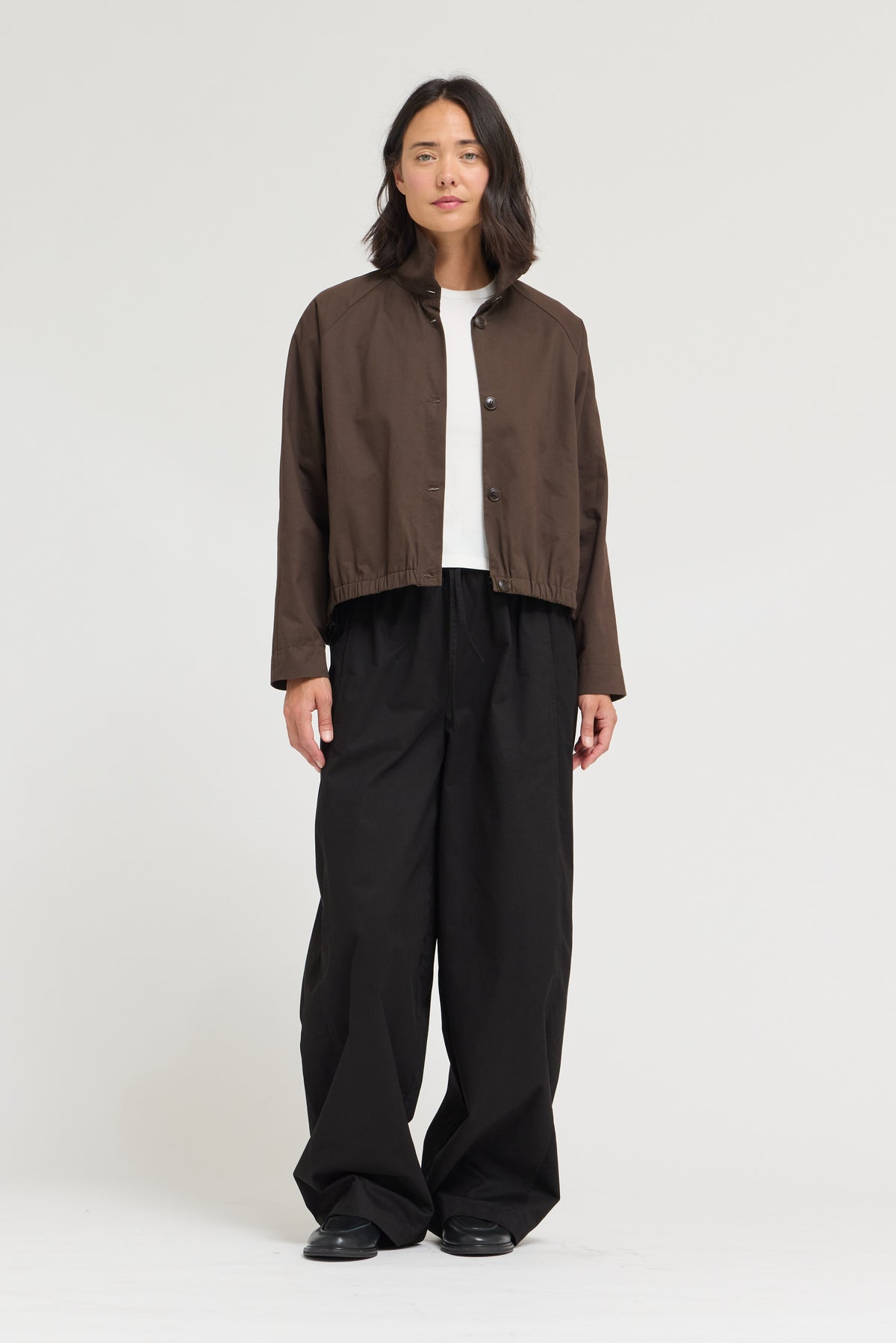 Barrel Leg Pants in Black