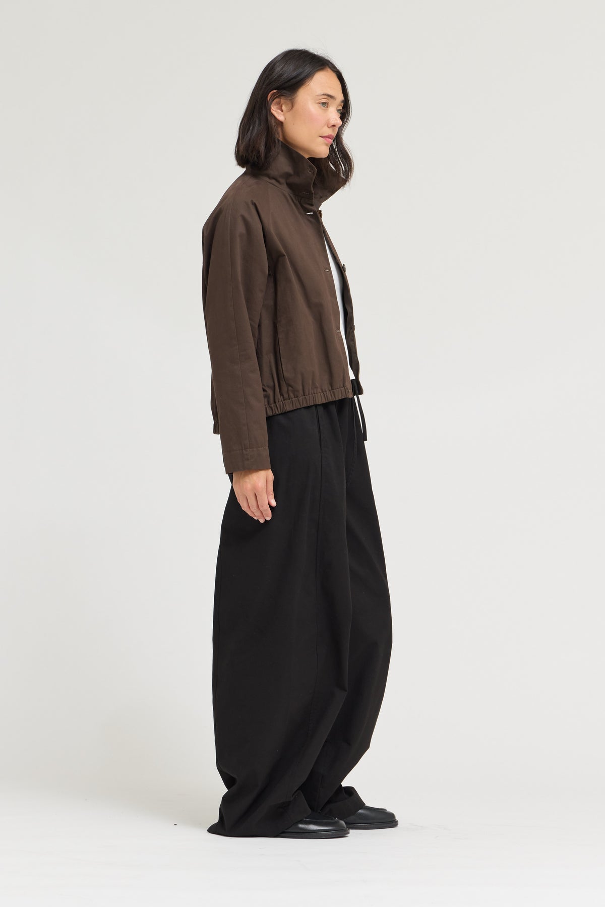 Barrel Leg Pants in Black