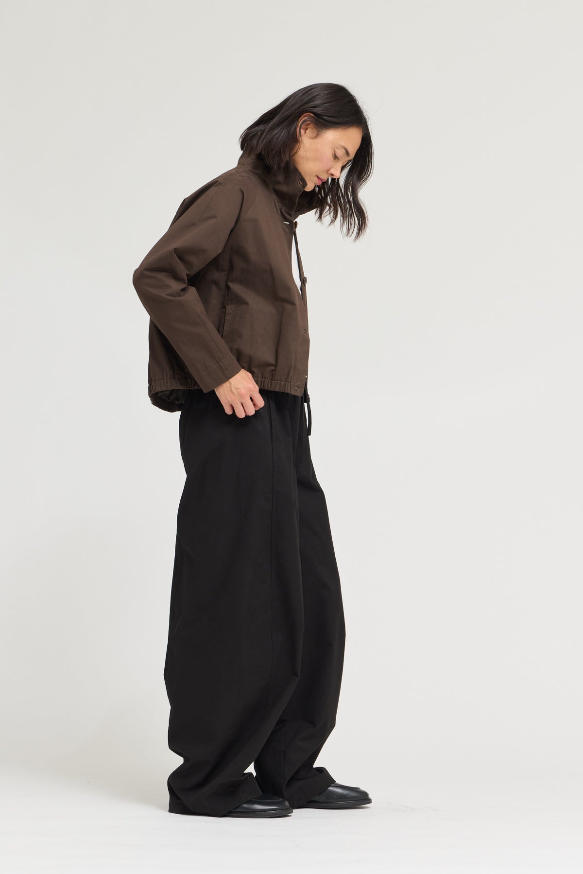 Barrel Leg Pants in Black