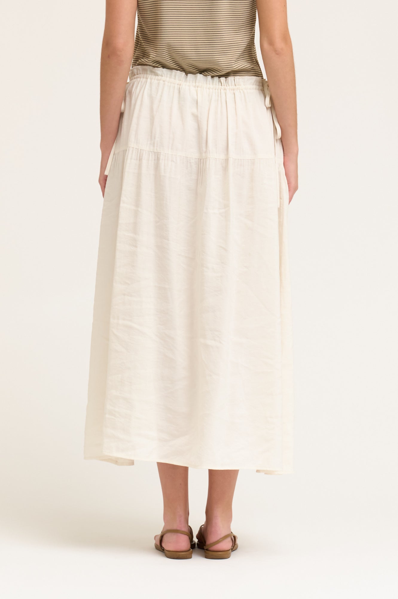 Drawstring Waist Skirt in Soy