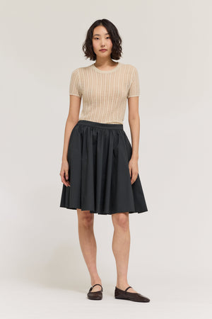 Round Cut Volume Skirt in Deep Sea