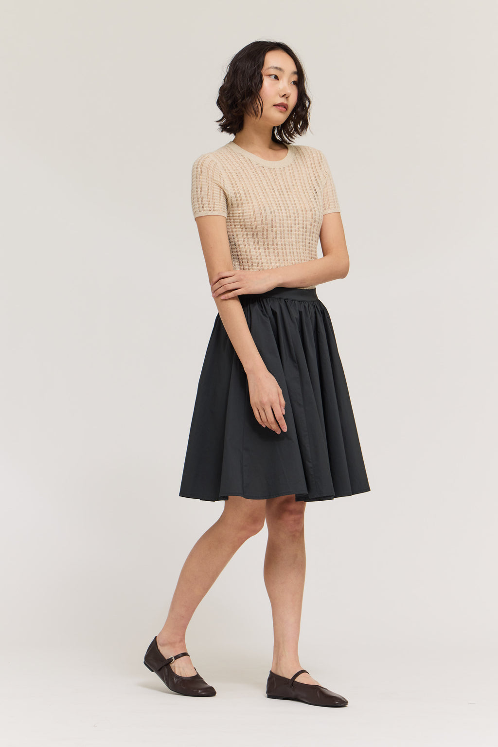Round Cut Volume Skirt in Deep Sea