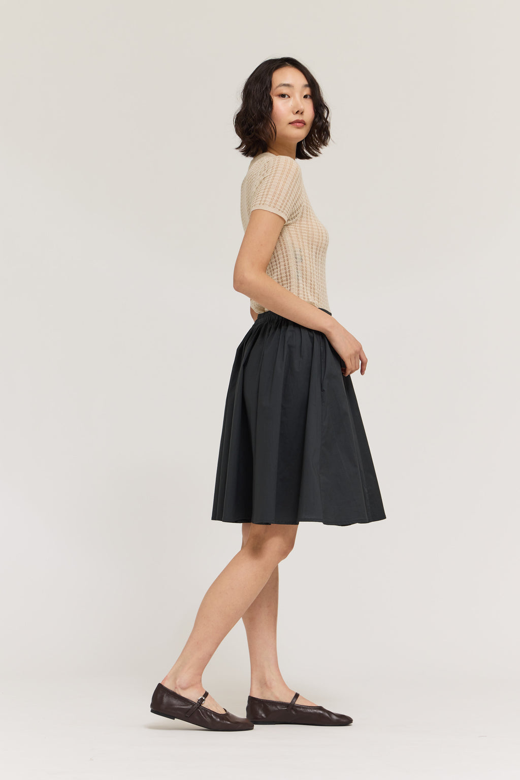 Round Cut Volume Skirt in Deep Sea