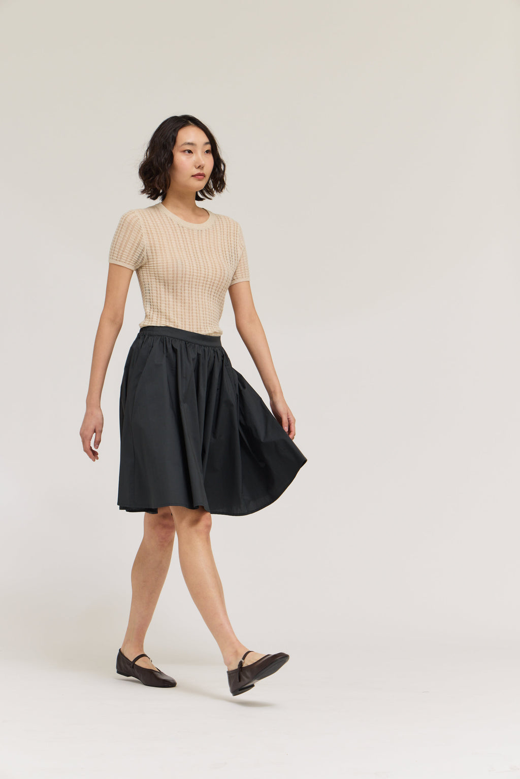 Round Cut Volume Skirt in Deep Sea