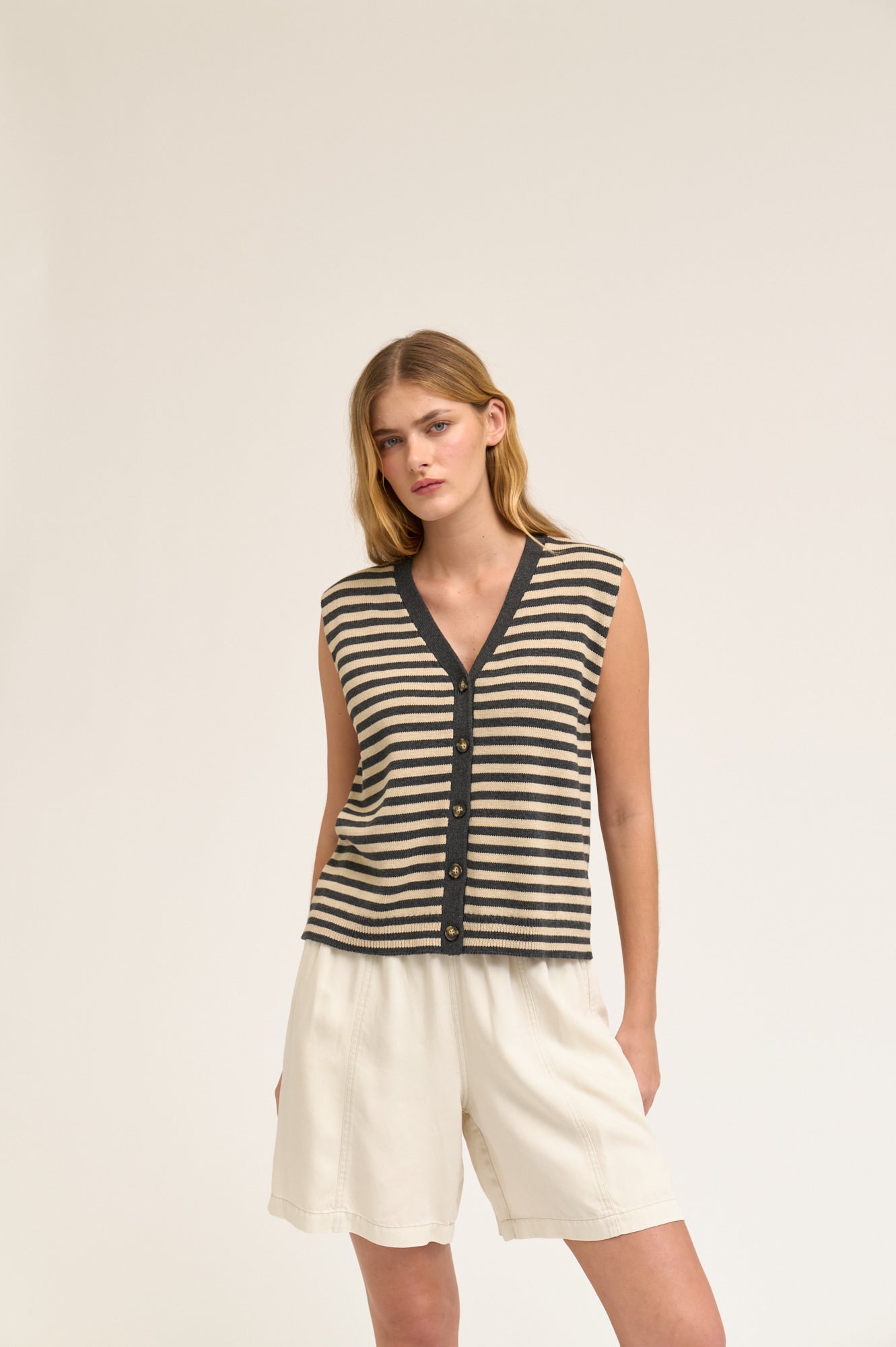 Seamed Tencel Shorts