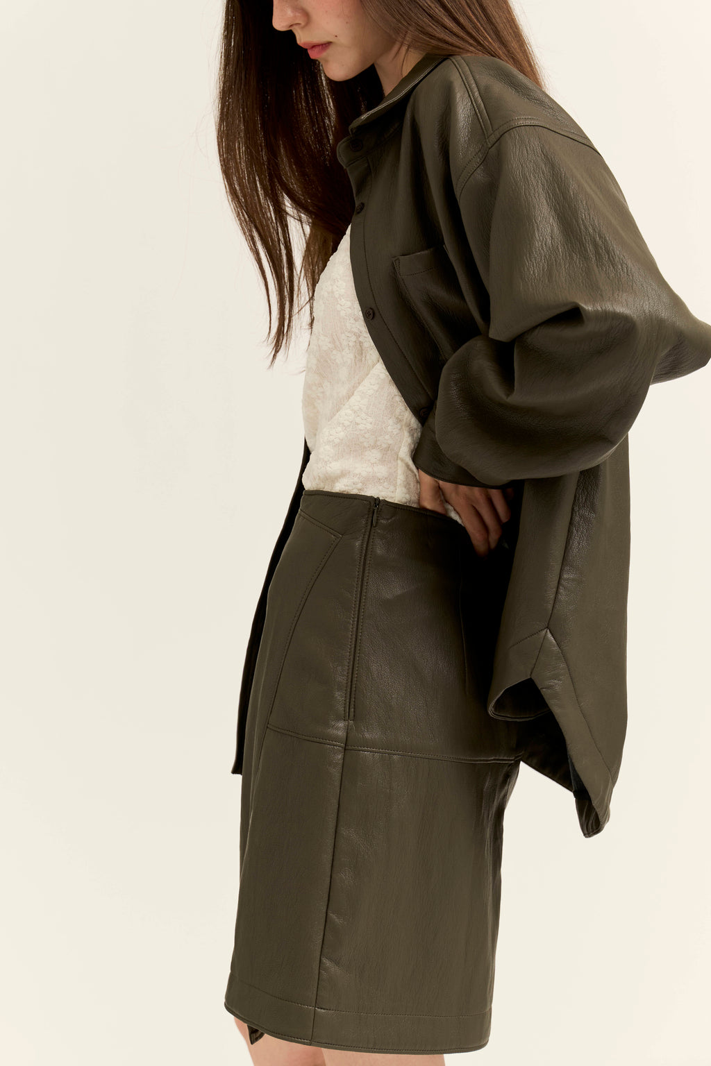 Vegan Leather Skirt