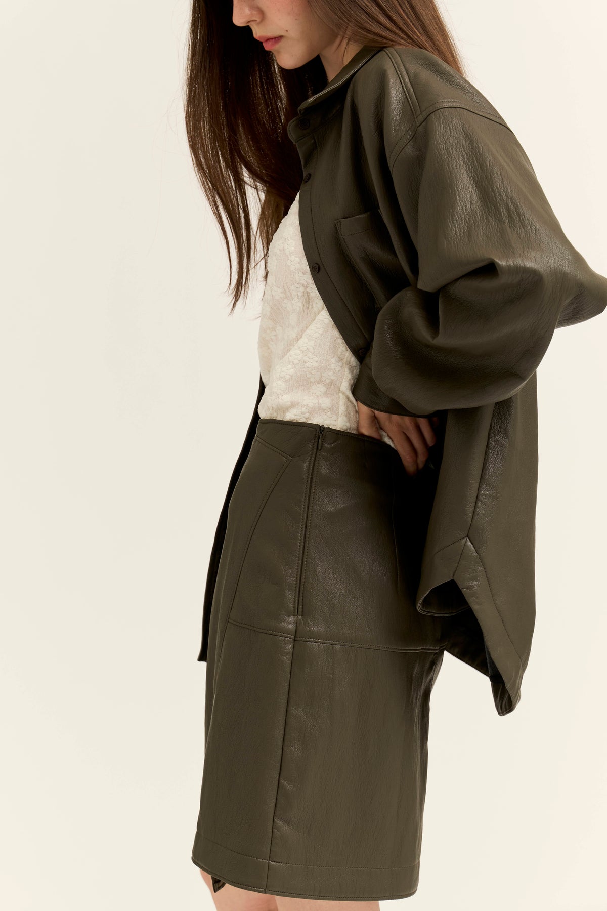 Vegan Leather Skirt