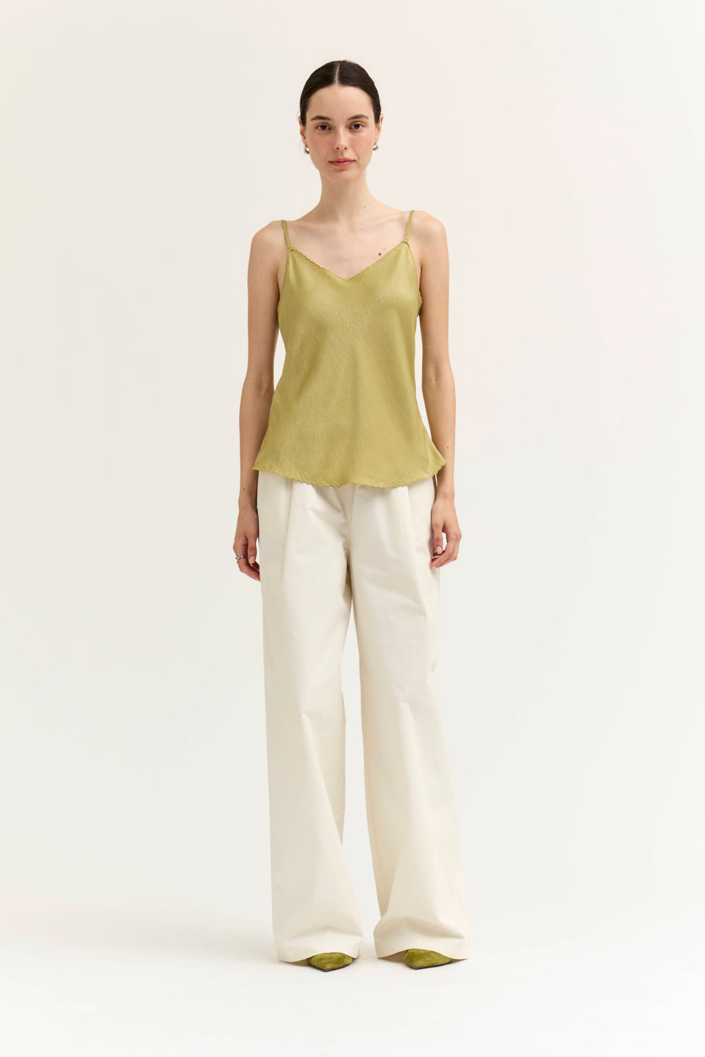 Scallop Edge Bias Tank in Daffodil