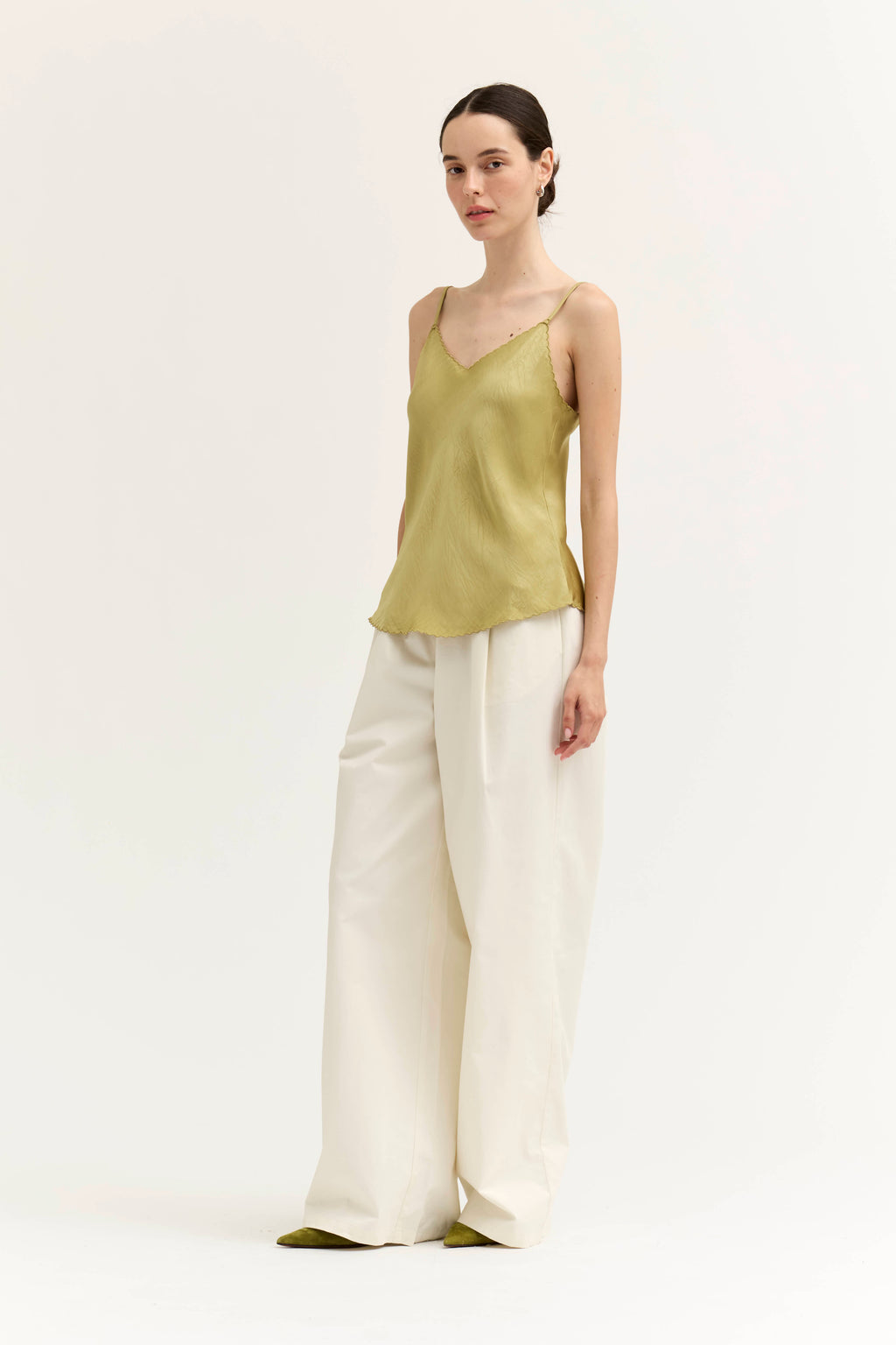 Scallop Edge Bias Tank in Daffodil