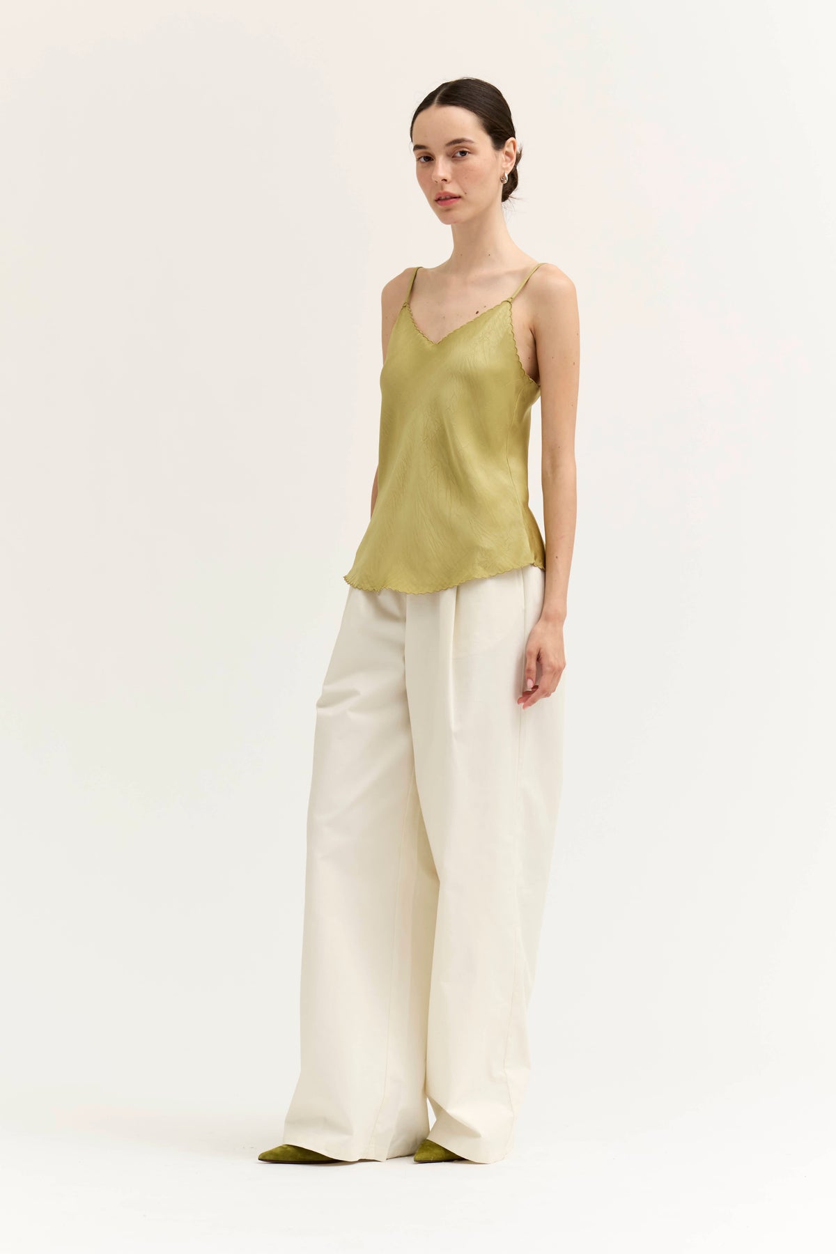 Scallop Edge Bias Tank in Daffodil