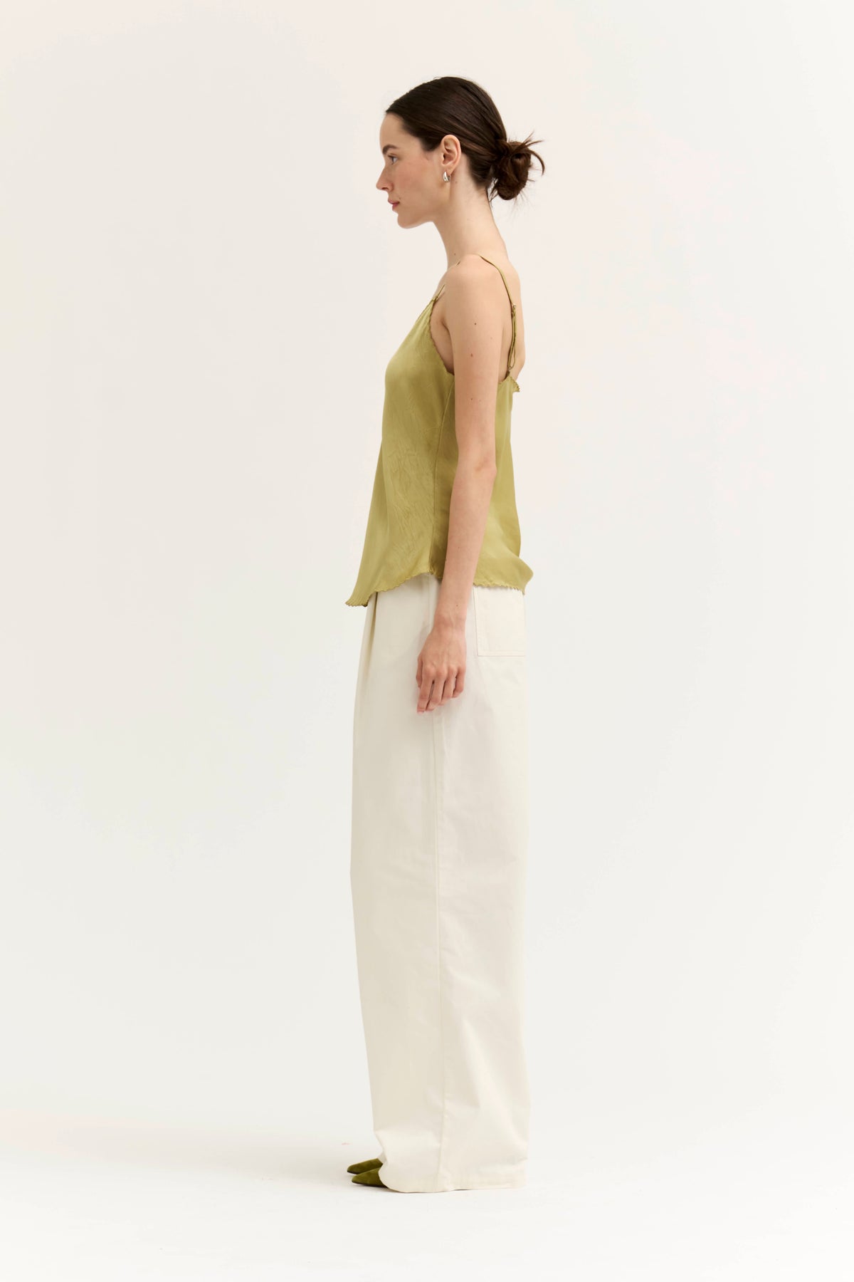 Scallop Edge Bias Tank in Daffodil