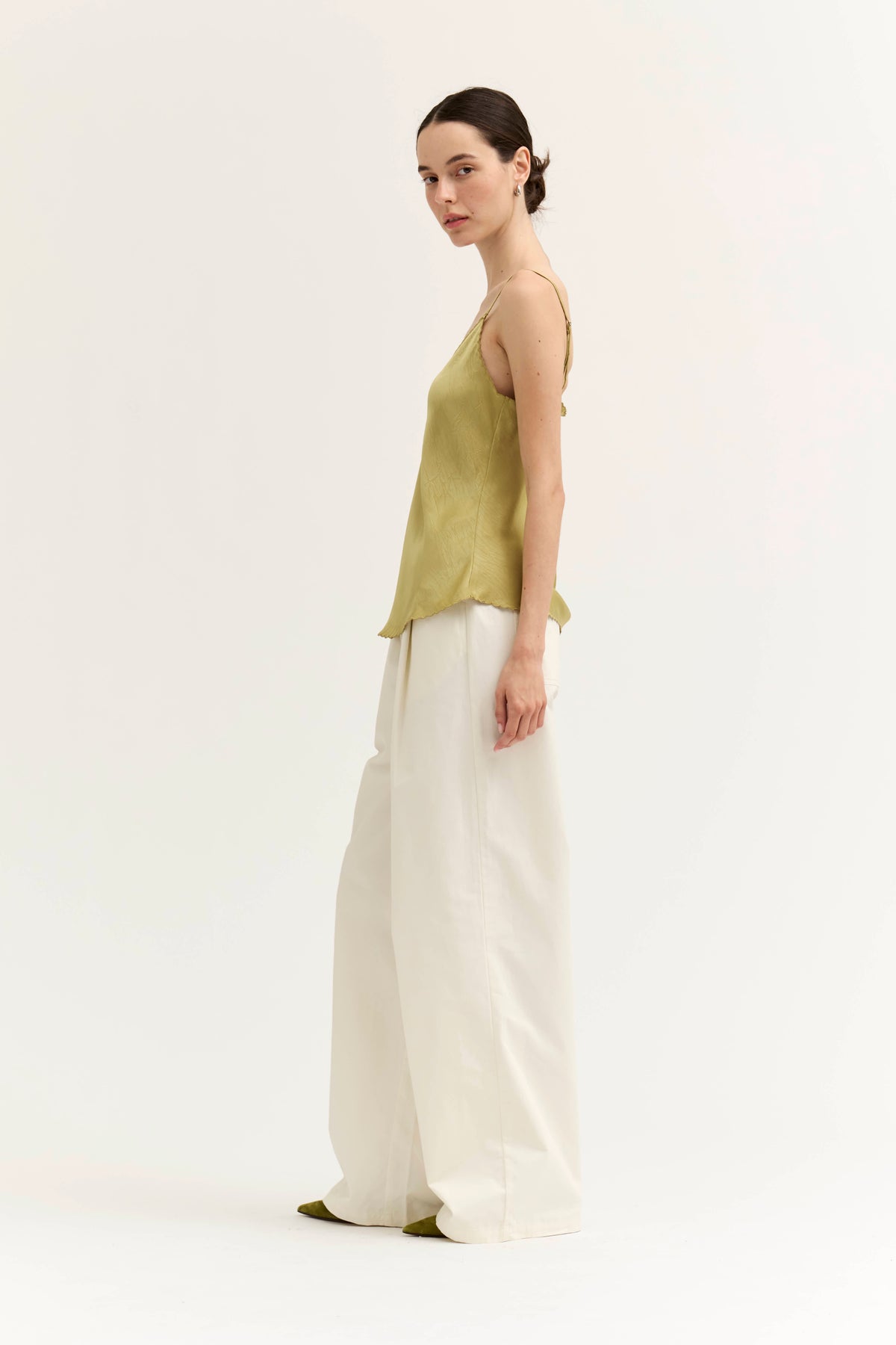 Scallop Edge Bias Tank in Daffodil