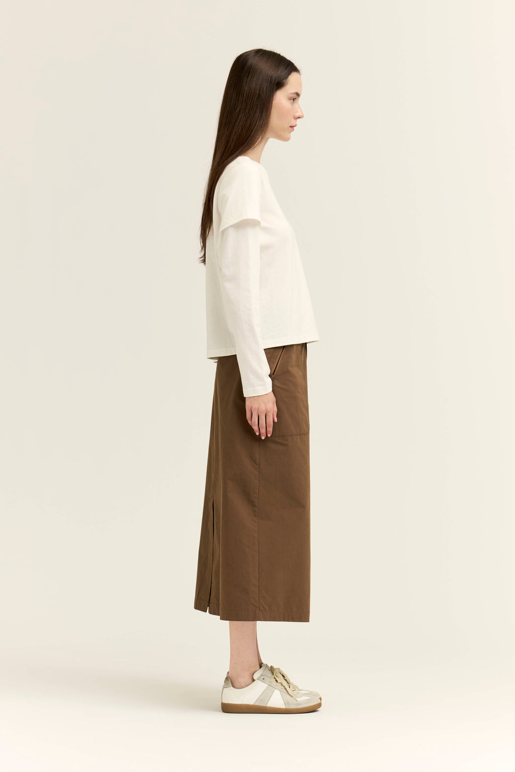 Two Layered Basic Top in Off White