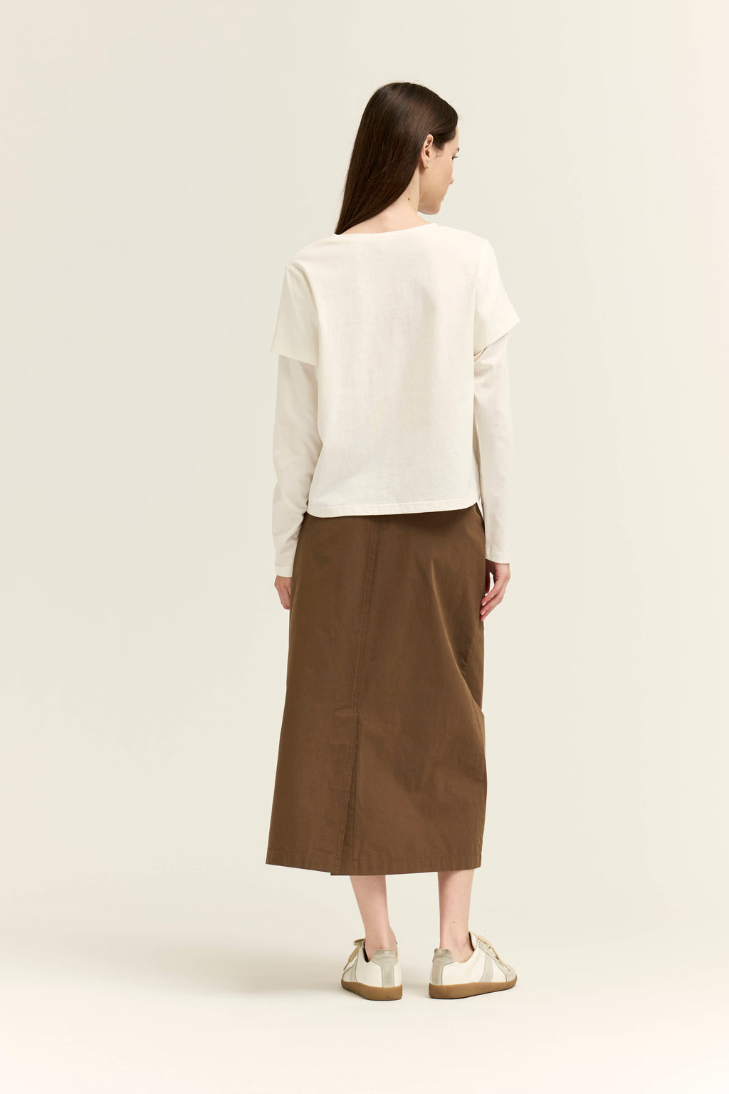Two Layered Basic Top in Off White