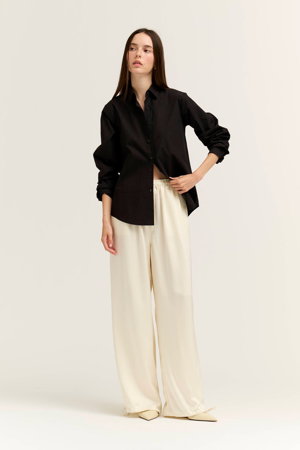 Poplin Basic Shirt in Black