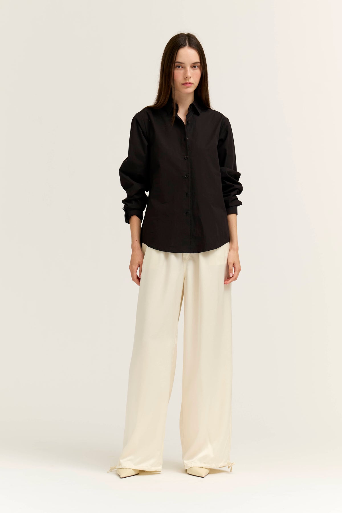 Poplin Basic Shirt in Black