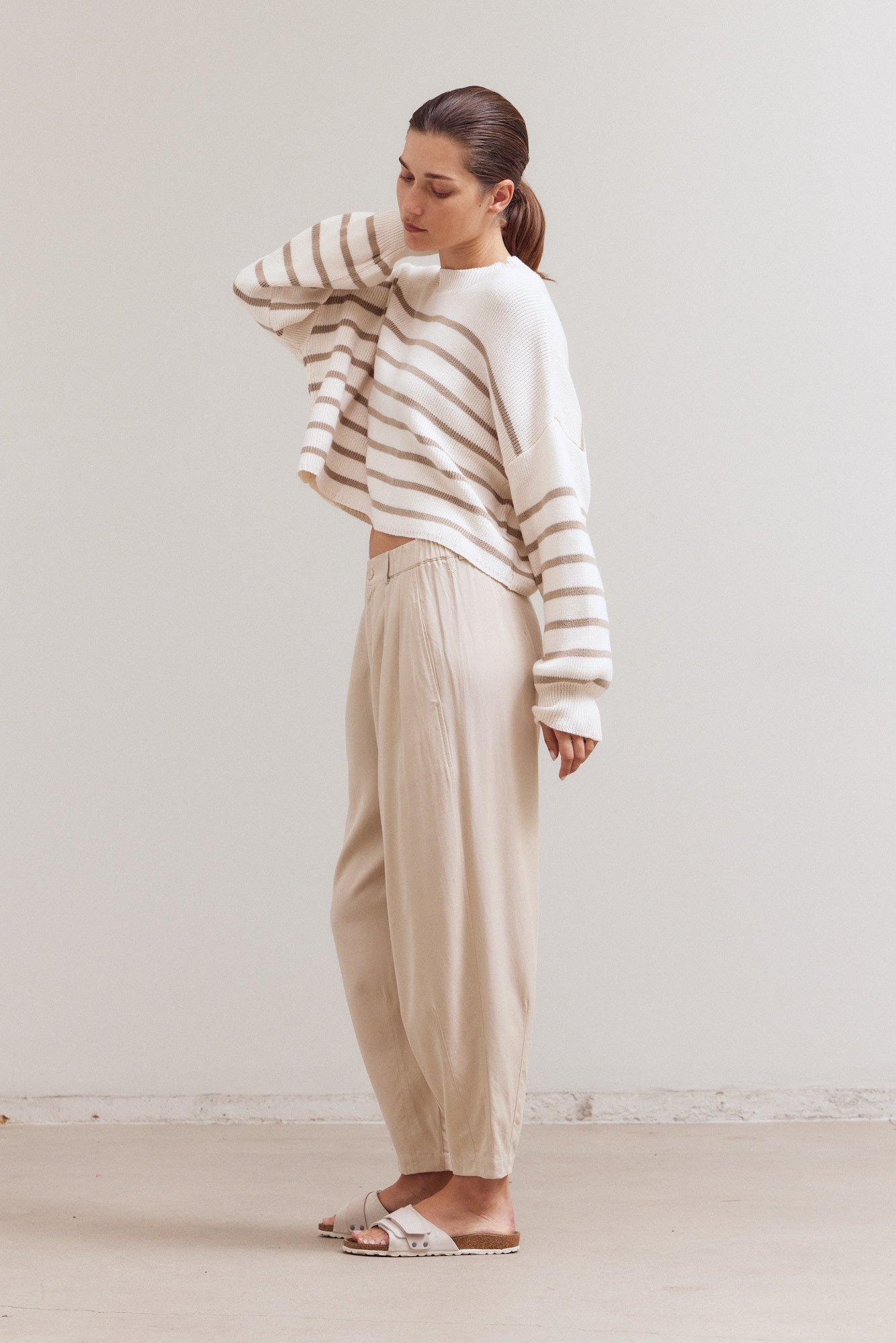 Stripe Sweater Crop Top