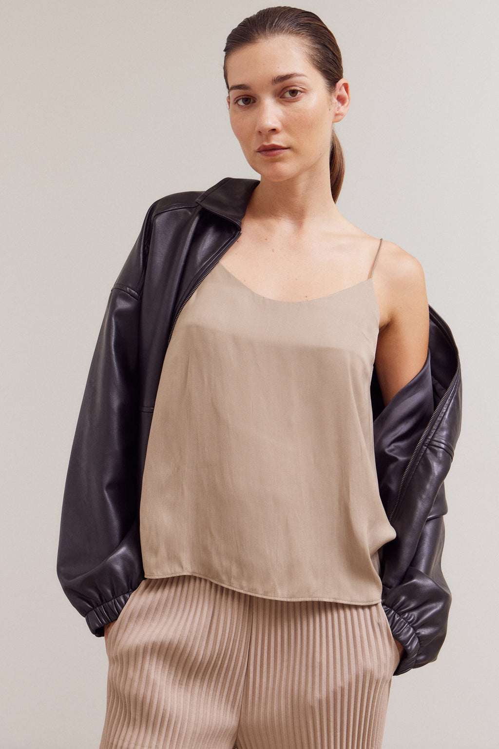 Solid Satin Cami Top