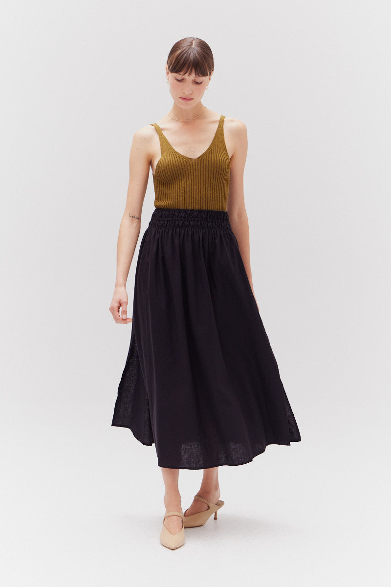 Side Slit Maxi Skirt
