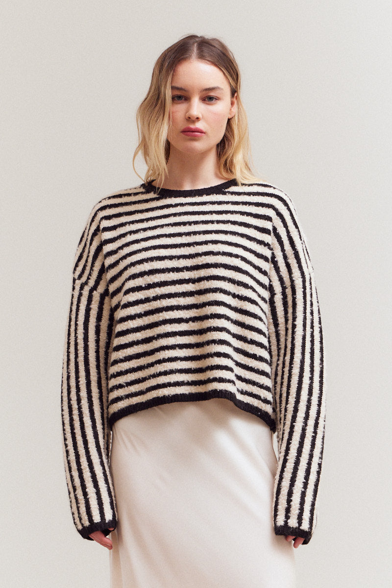 Striped Casual Knit Top