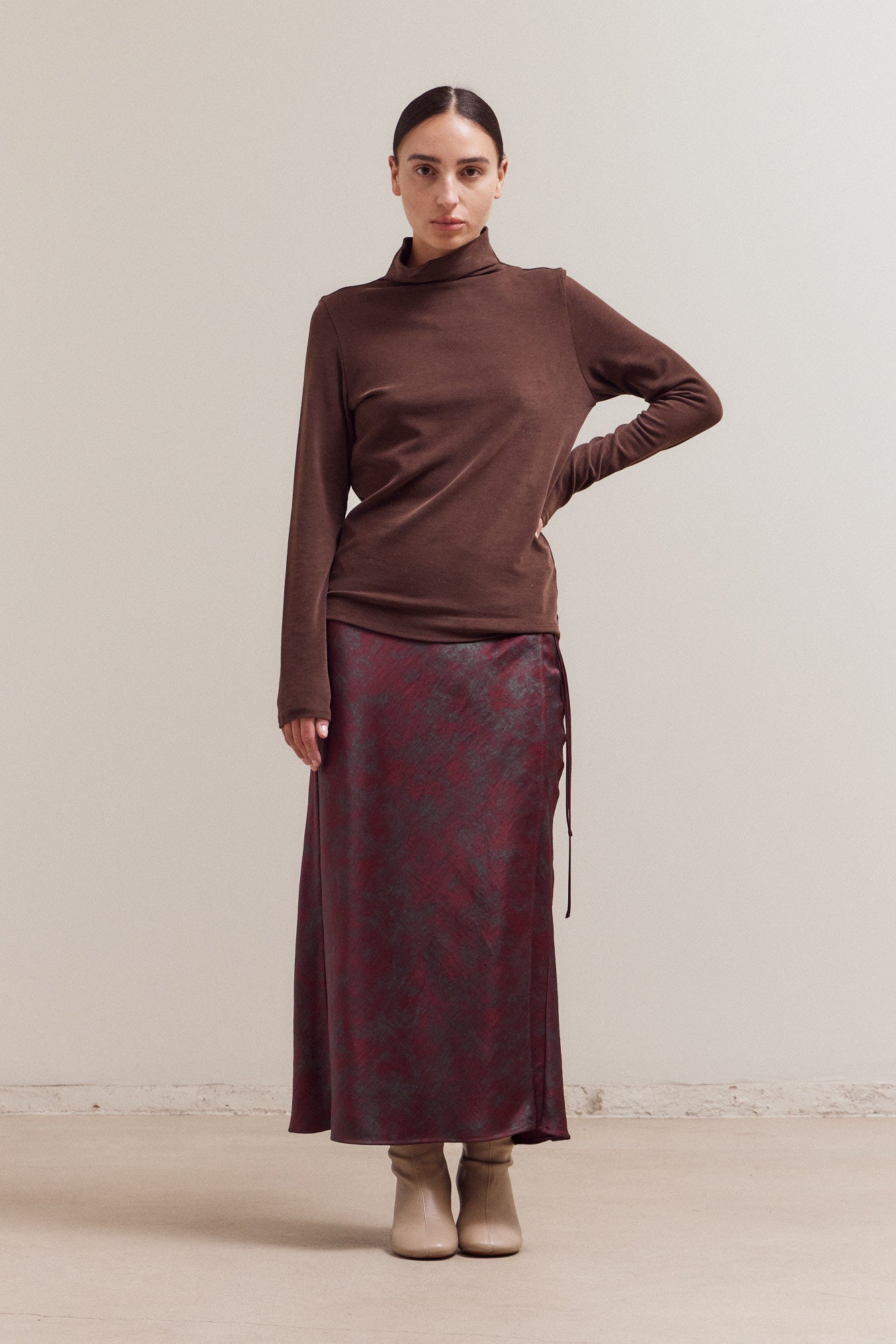 Brush Mock Neck Long Sleeves Top