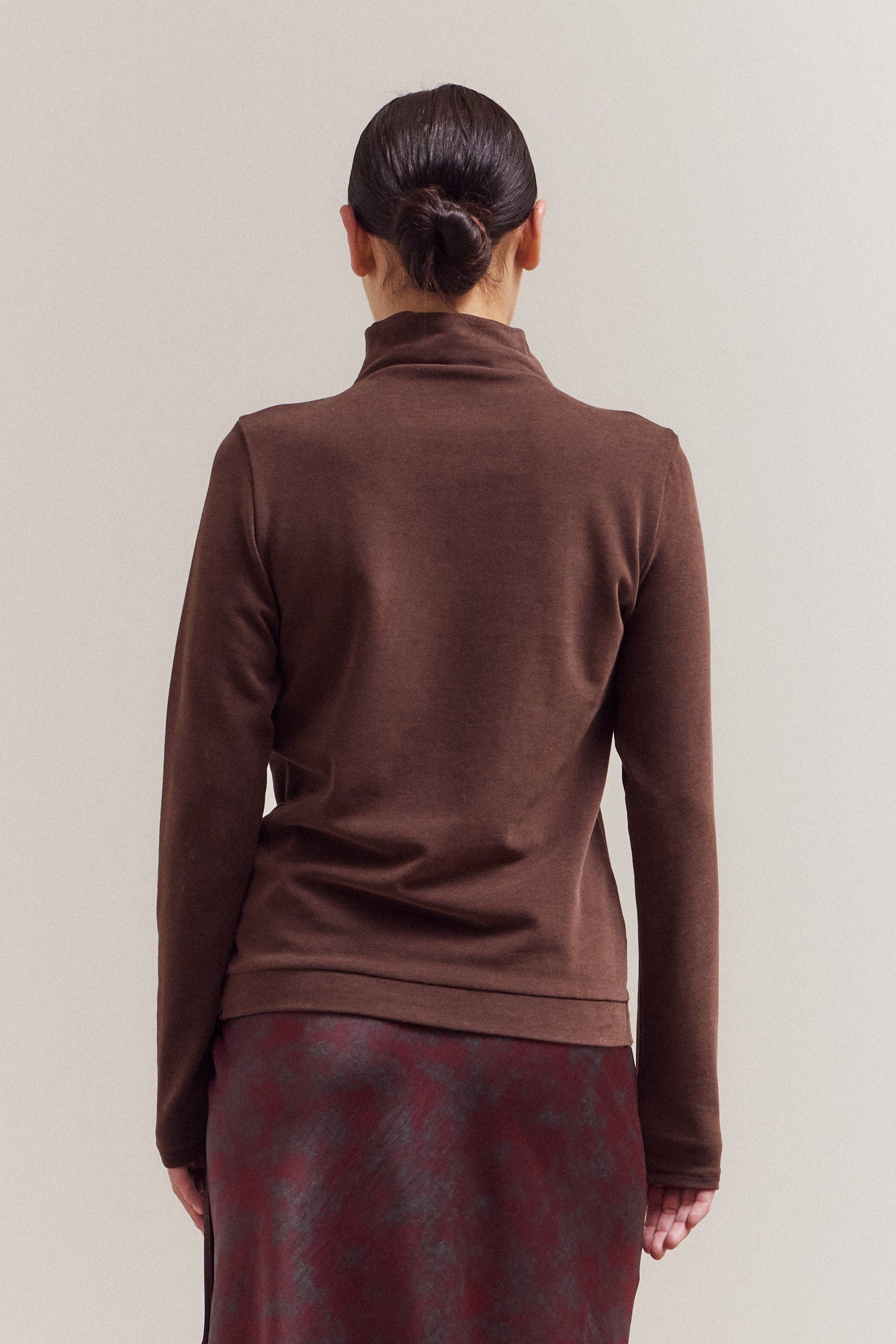 Brush Mock Neck Long Sleeves Top