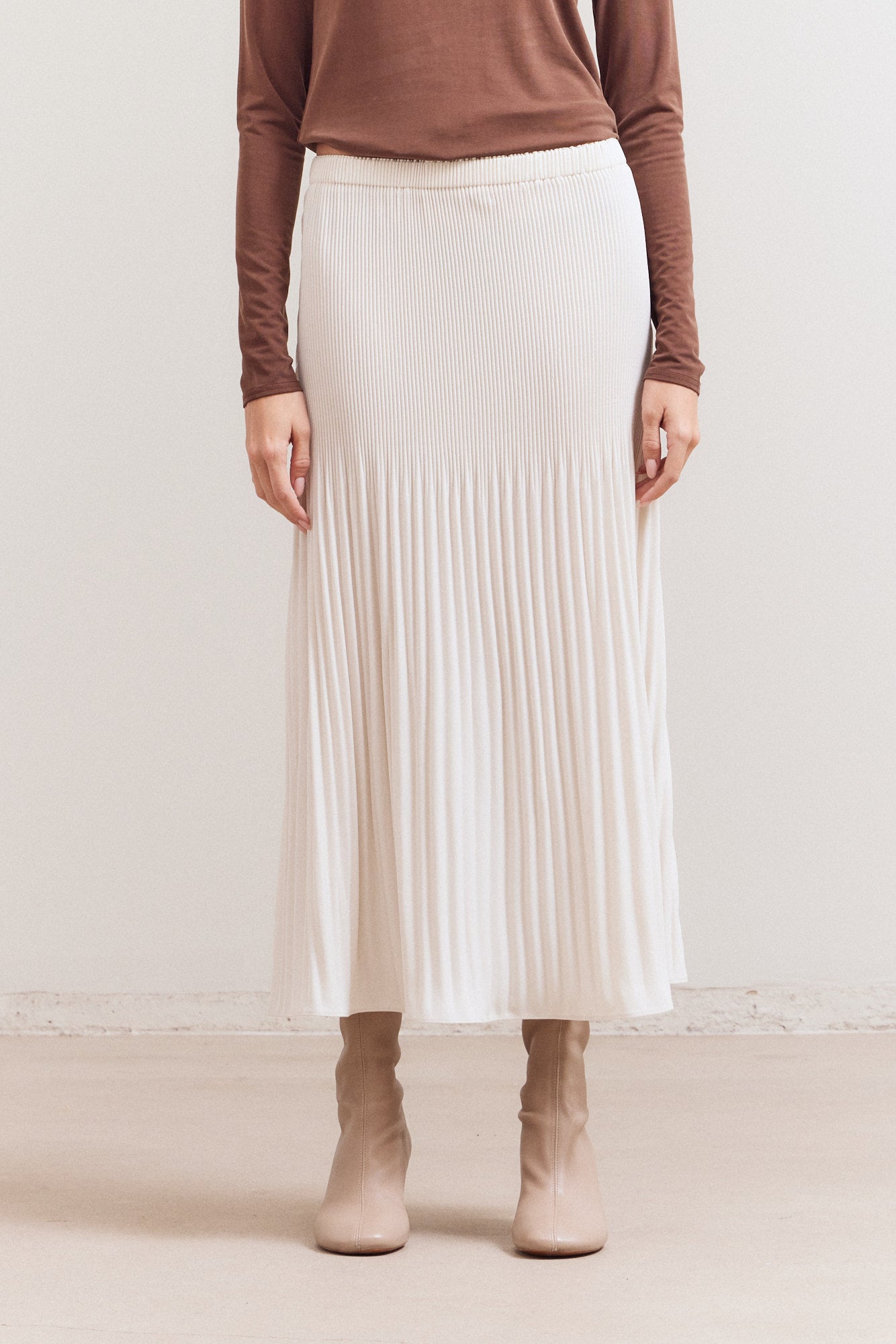 Wrinkle Pleats A-Line Skirt