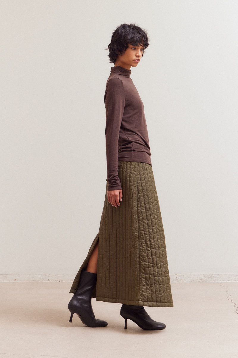 Mid Length Quilted Skirt