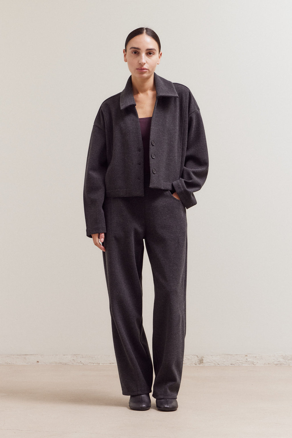 Short Wool Collar Jacket