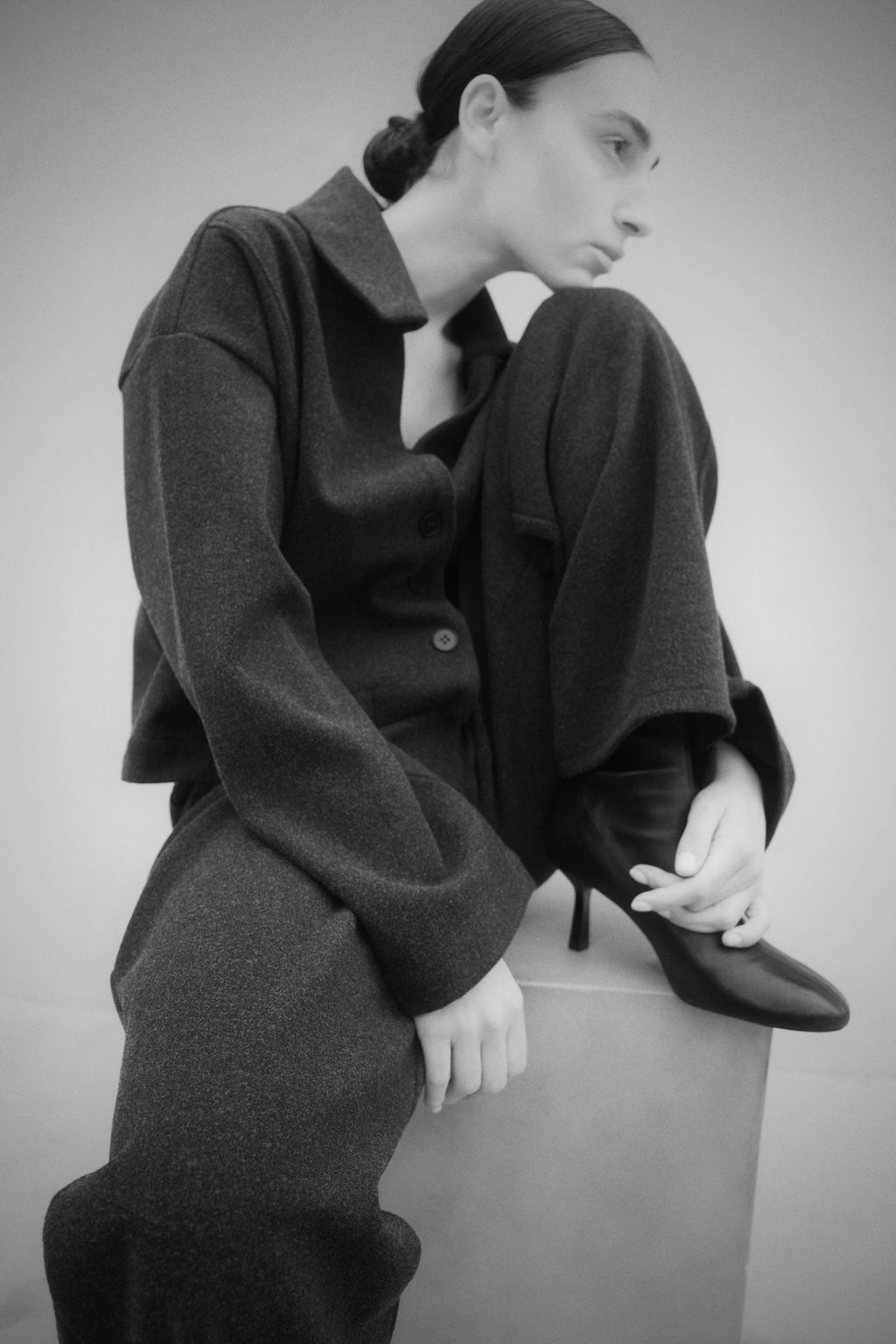 Short Wool Collar Jacket