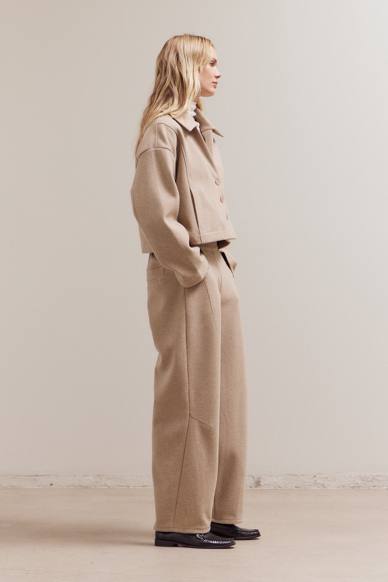 Short Wool Collar Jacket