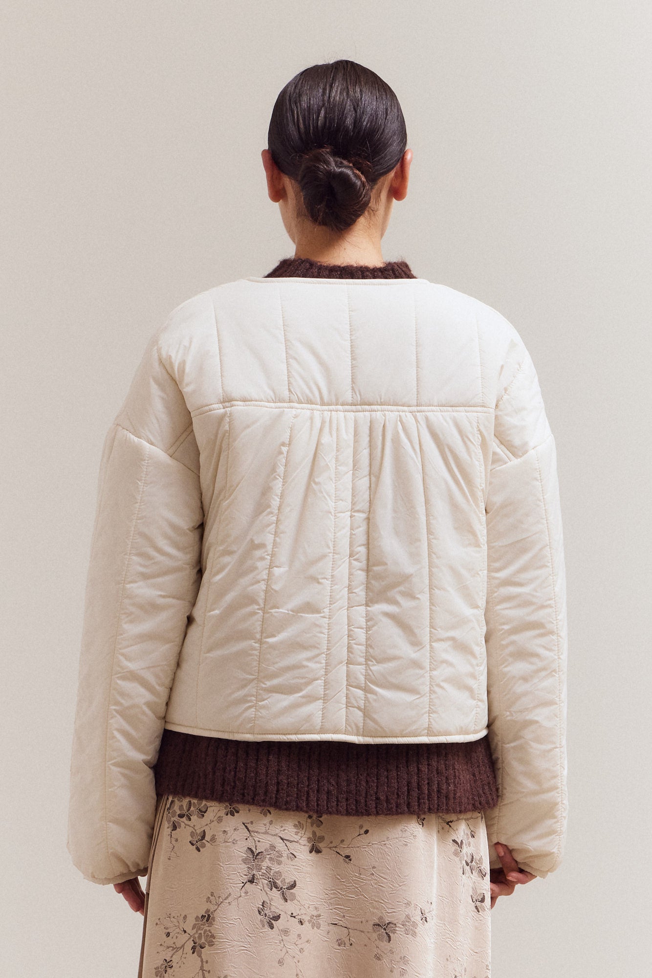 Front Tie Quilting Jacket