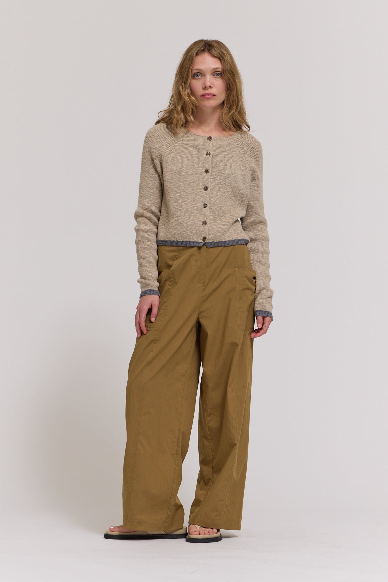 Tight Knit Cardigan in Haze