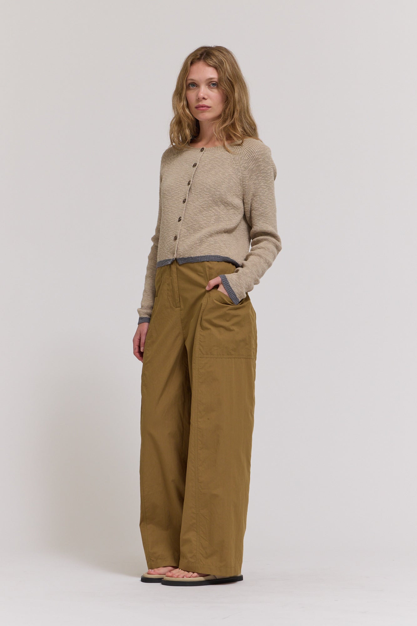 Tight Knit Cardigan in Haze