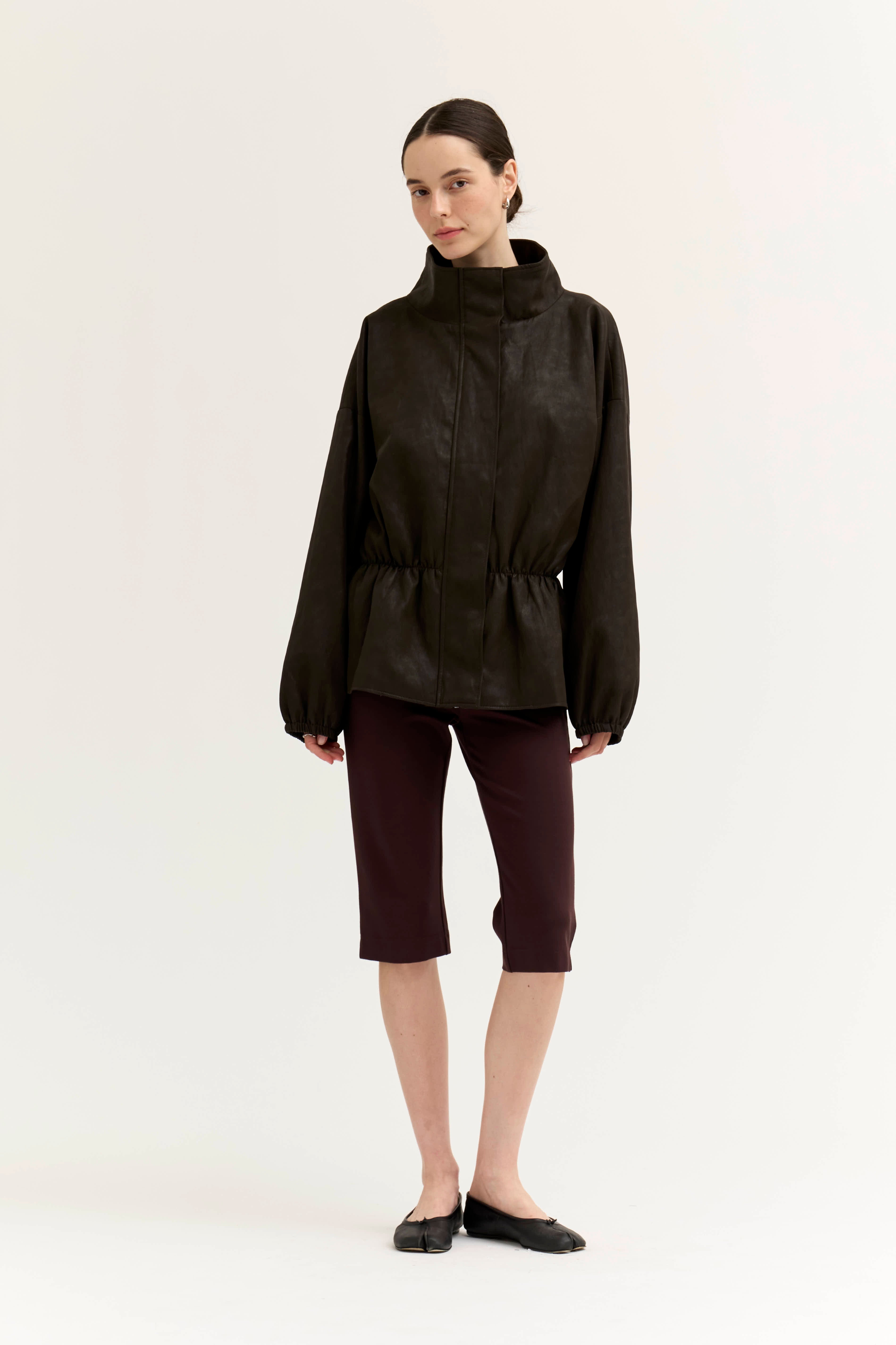 Capri Jersey Leggings in Tobacco