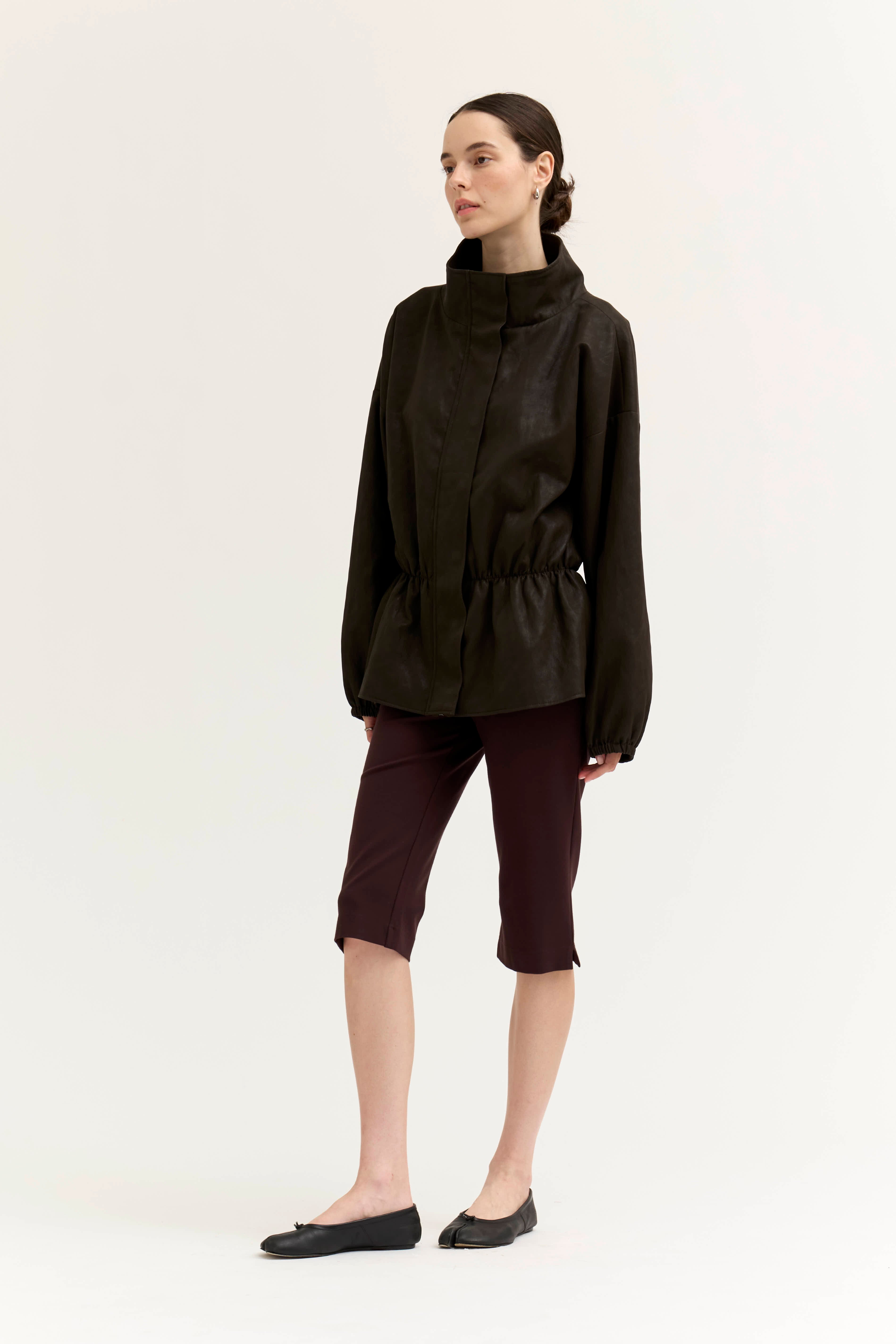 Capri Jersey Leggings in Tobacco