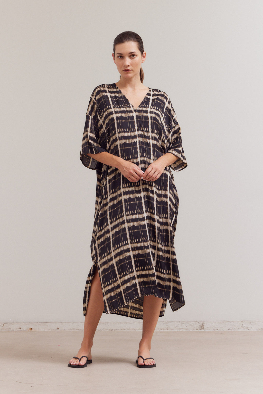 Satin Print Tunic Dress