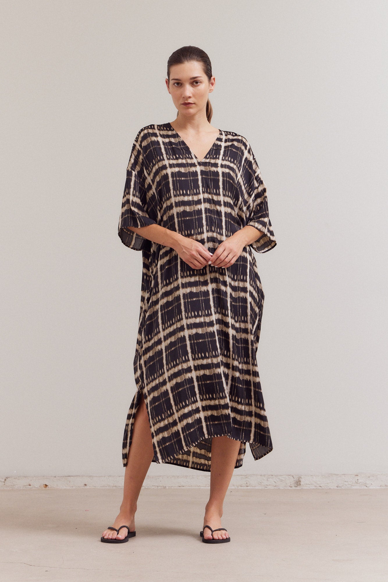 Satin Print Tunic Dress