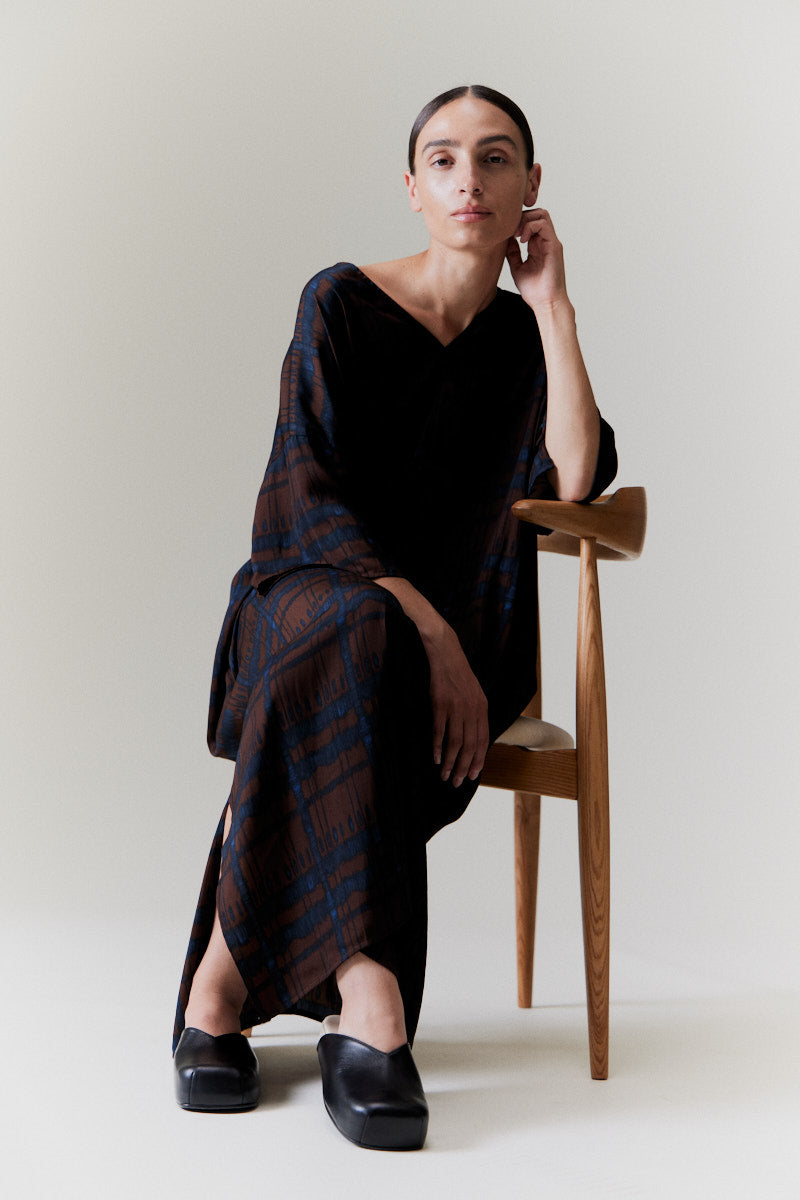 Satin Print Tunic Dress