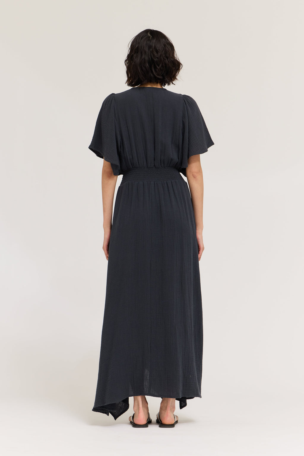 Unbalanced Skirt Maxi Dress in Midnight