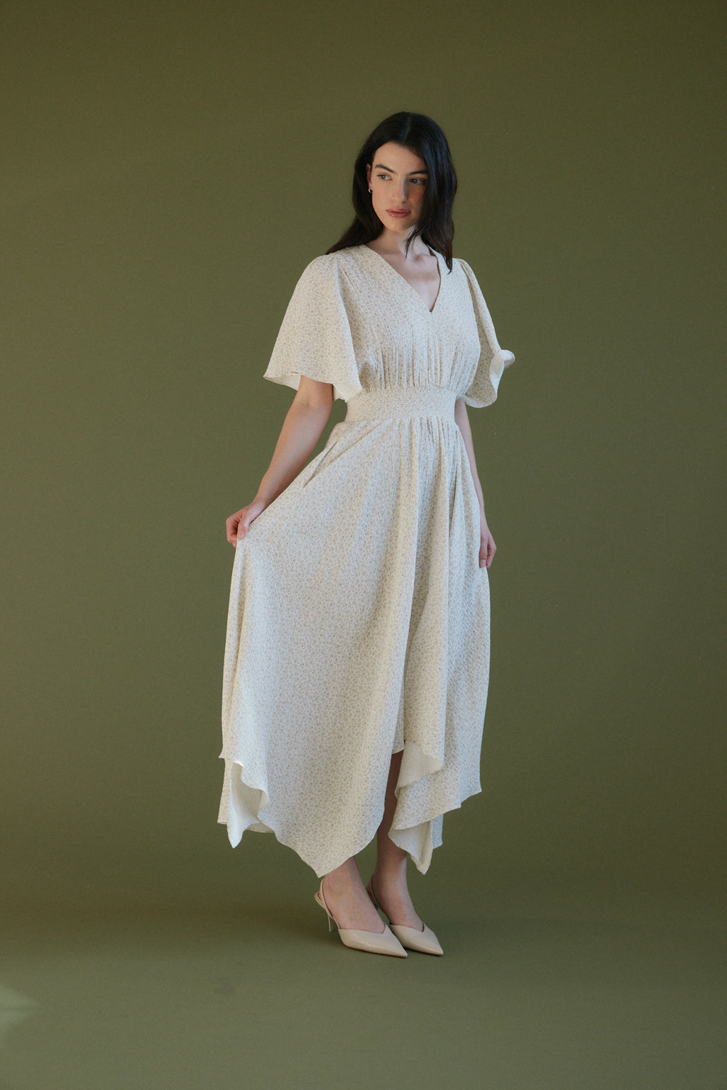 Unbalanced Skirt Maxi Dress
