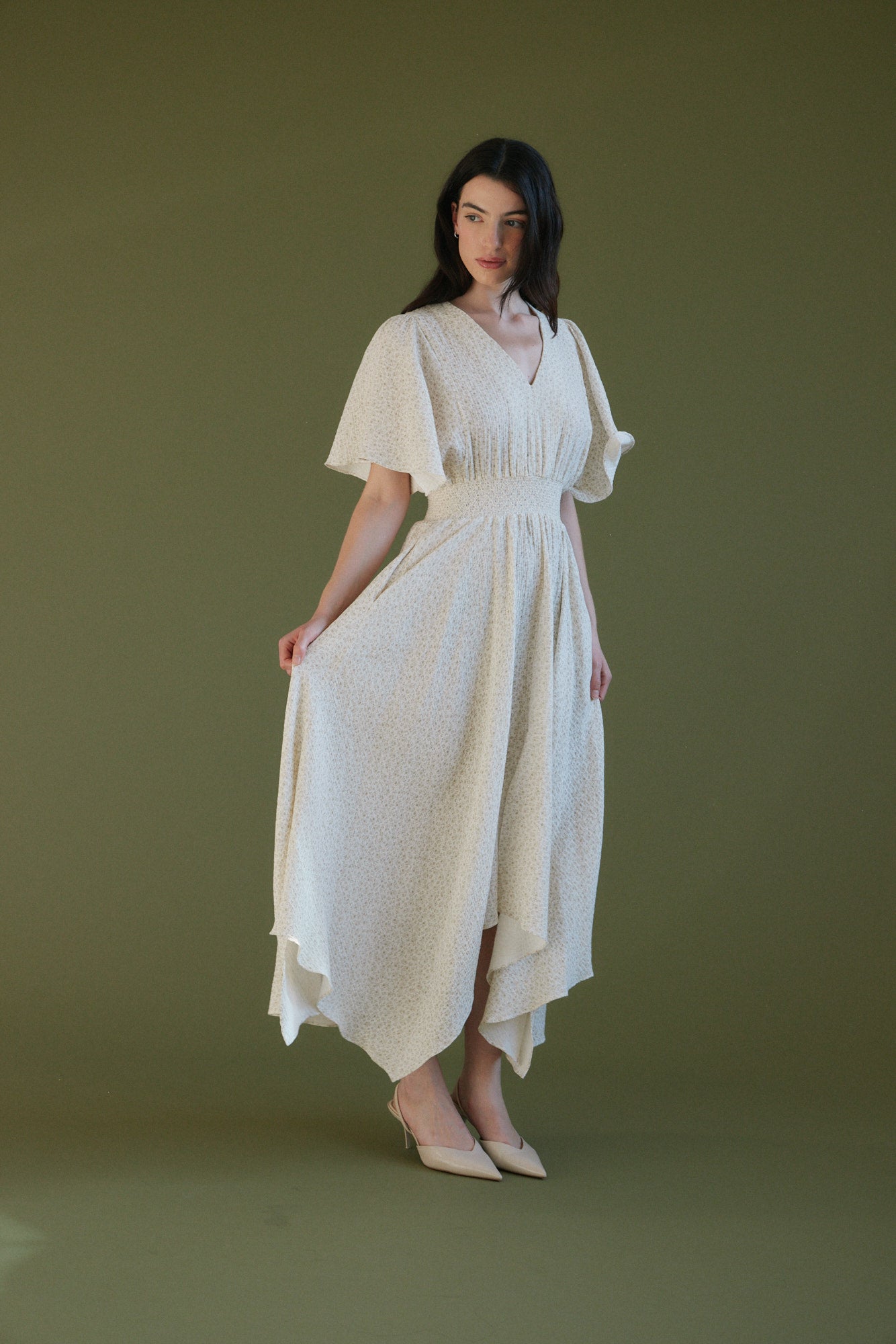 Unbalanced Skirt Maxi Dress