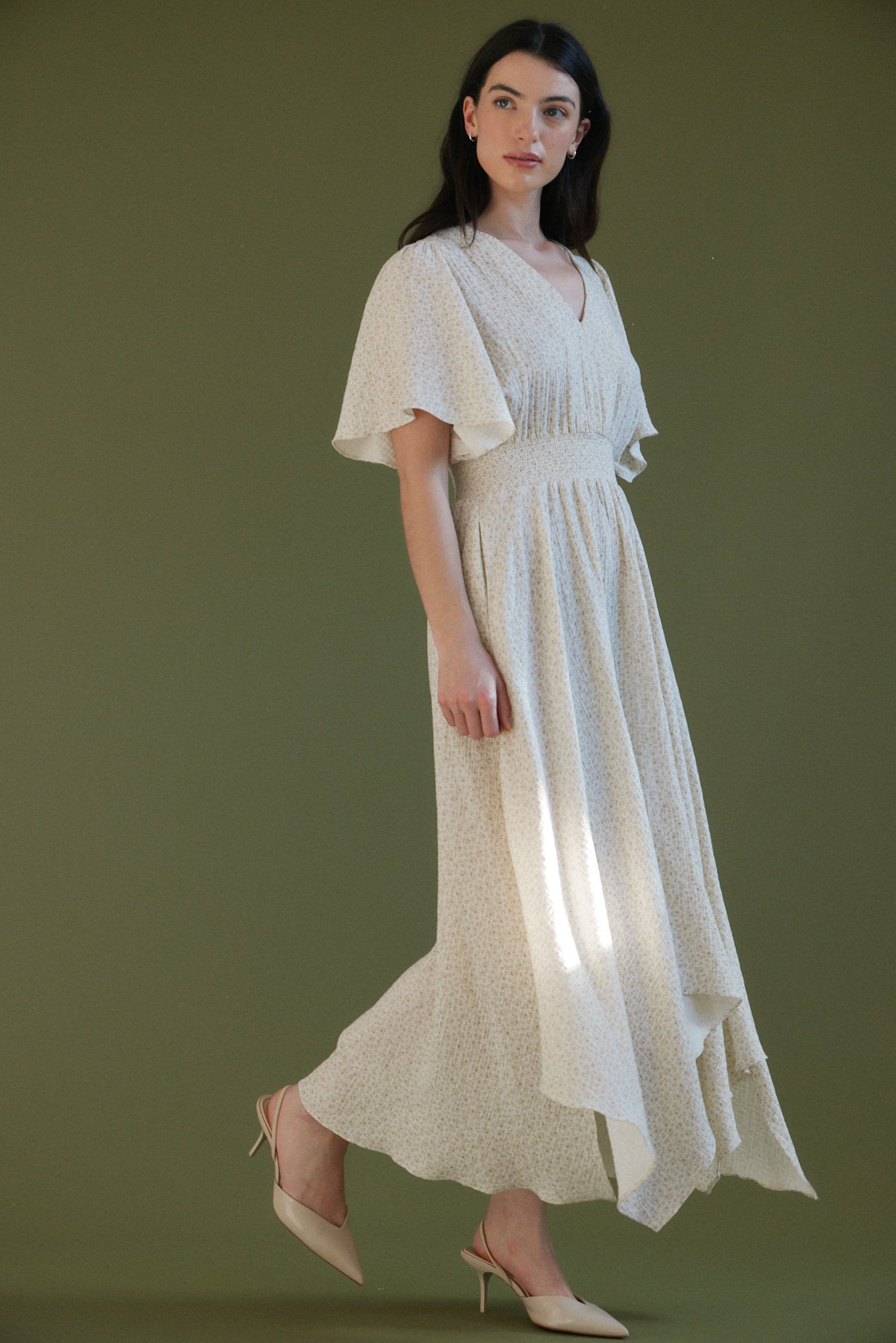 Unbalanced Skirt Maxi Dress