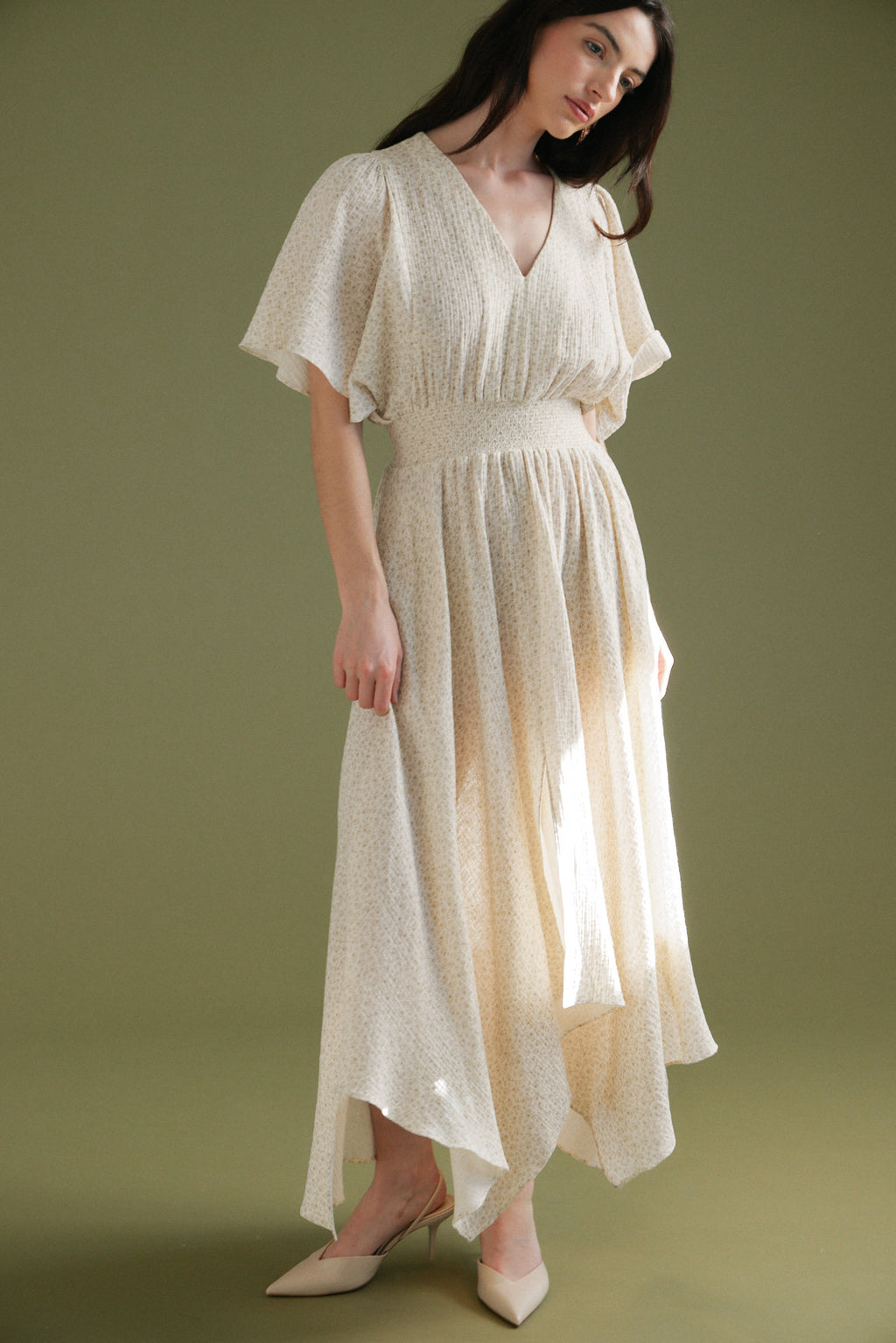 Unbalanced Skirt Maxi Dress